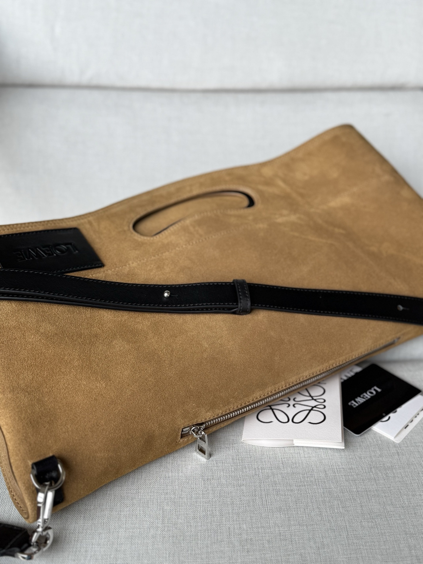 Loewe Bob Folded Tote in Suede 47.5x38x9.5cm