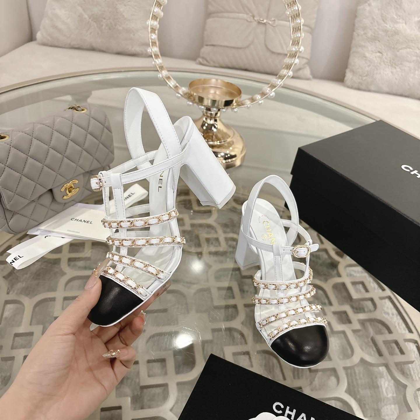 ua Ch**el slingbacks 8.5cm heel