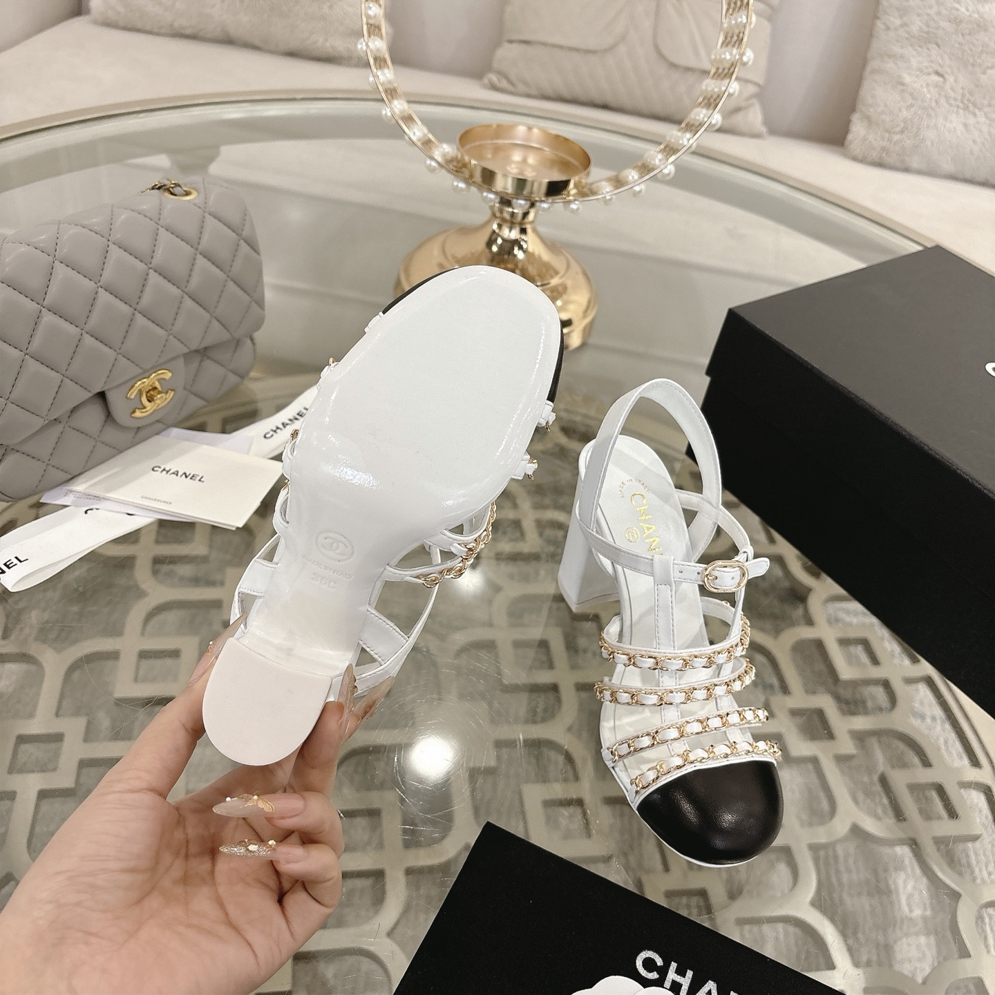 ua Ch**el slingbacks 8.5cm heel