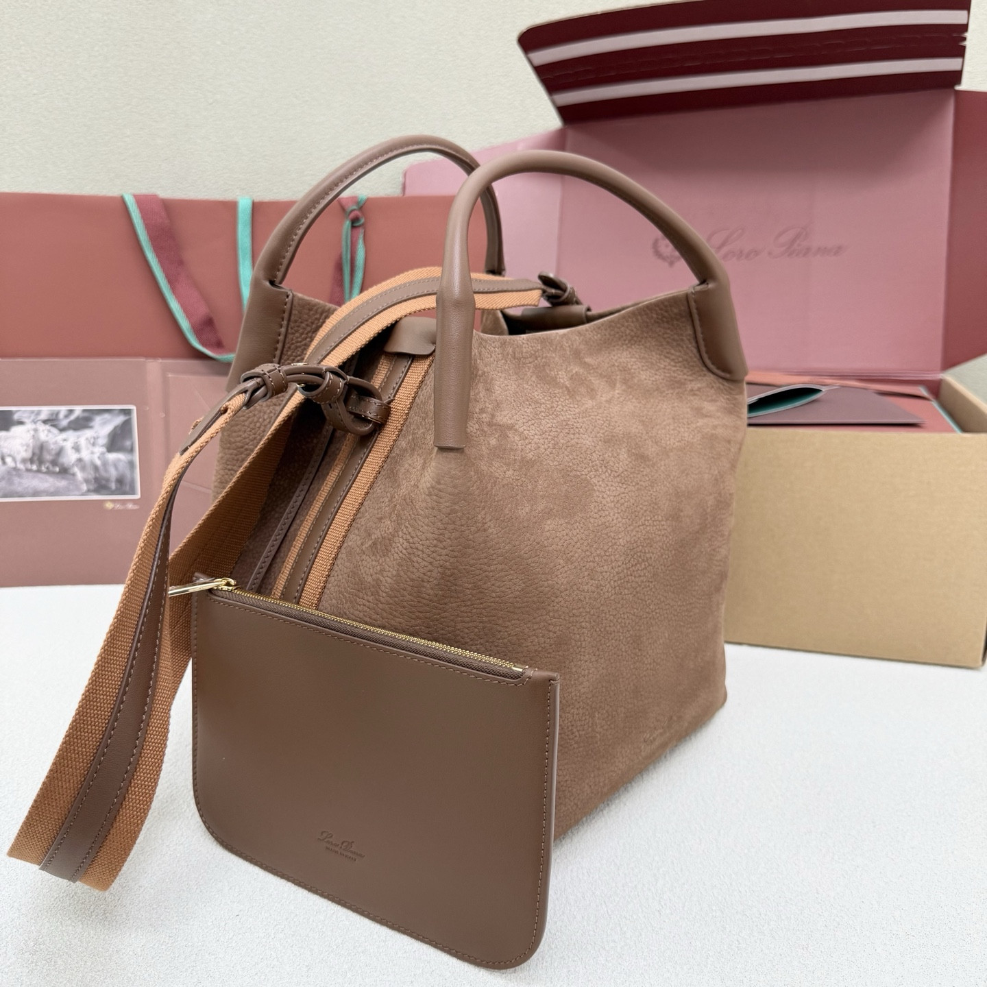Loro Piana Large Bale Bag 28x36x22cm