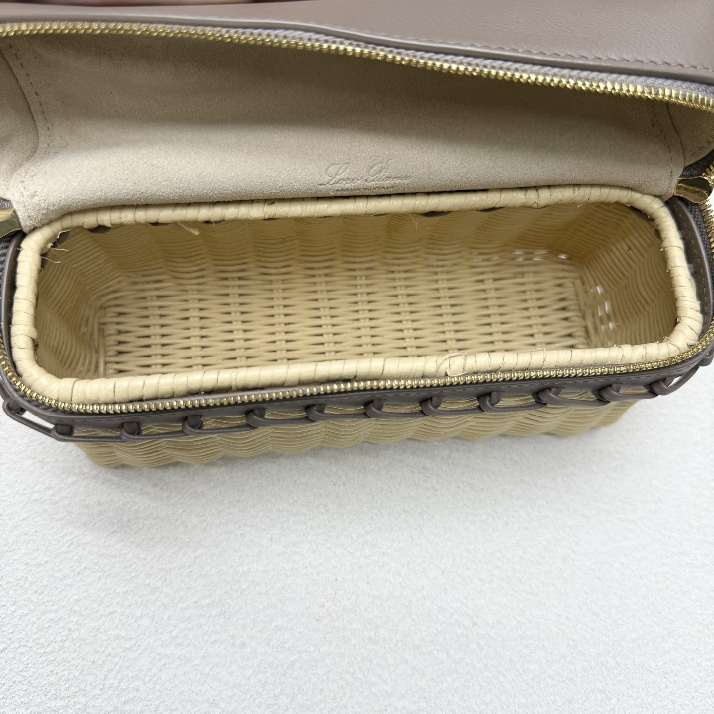 Loro Piana Extra Pocket L19 Wicker Bag 19 x 11.5 x 7cm