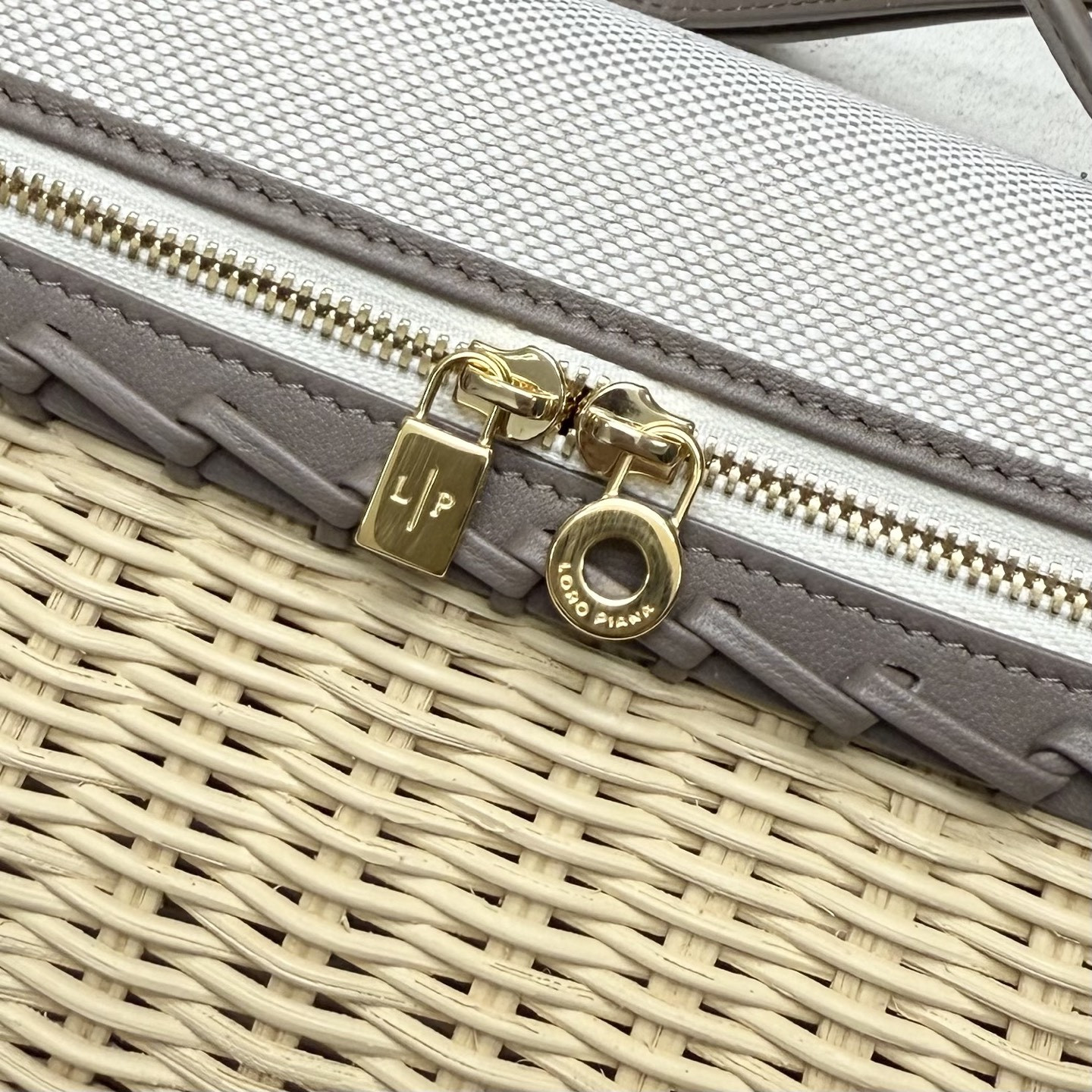 Loro Piana Extra Pocket L19 Wicker Bag 19 x 11.5 x 7cm