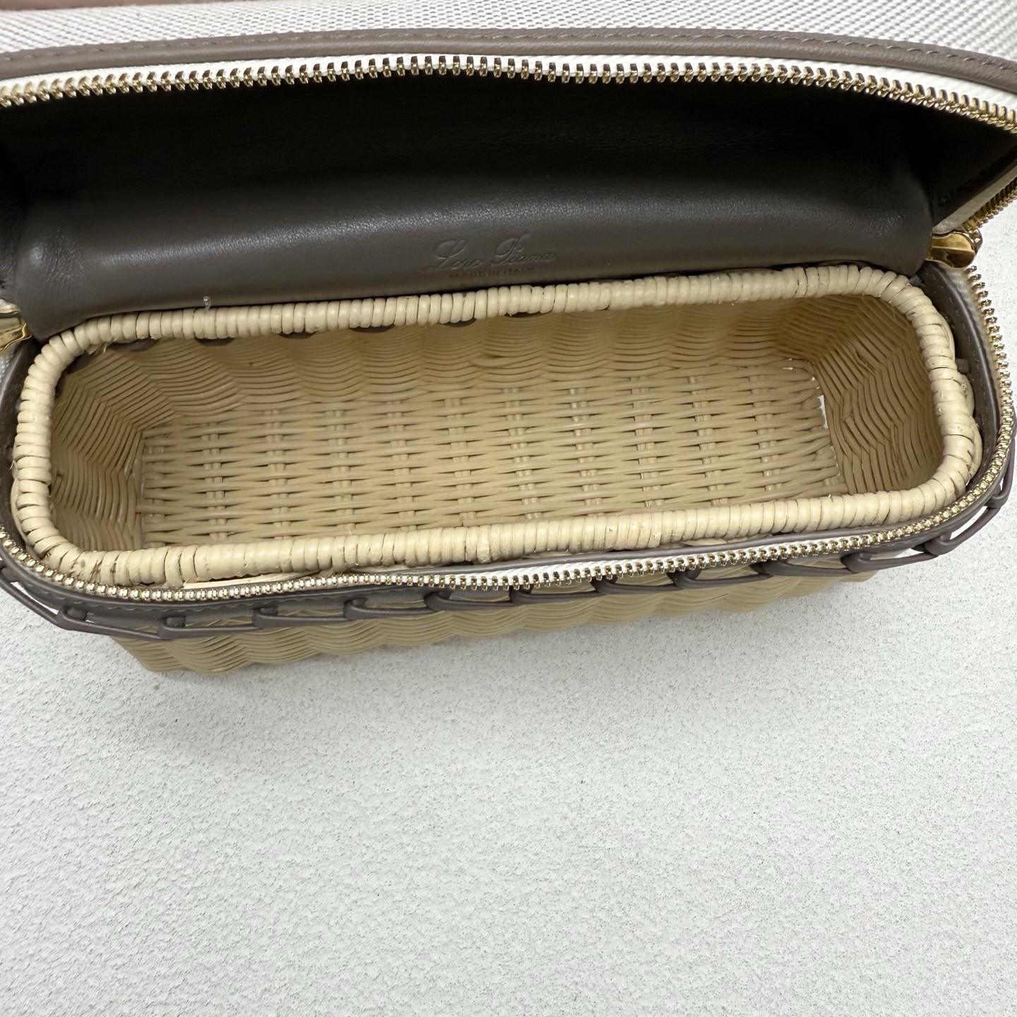 Loro Piana Extra Pocket L19 Wicker Bag 19 x 11.5 x 7cm