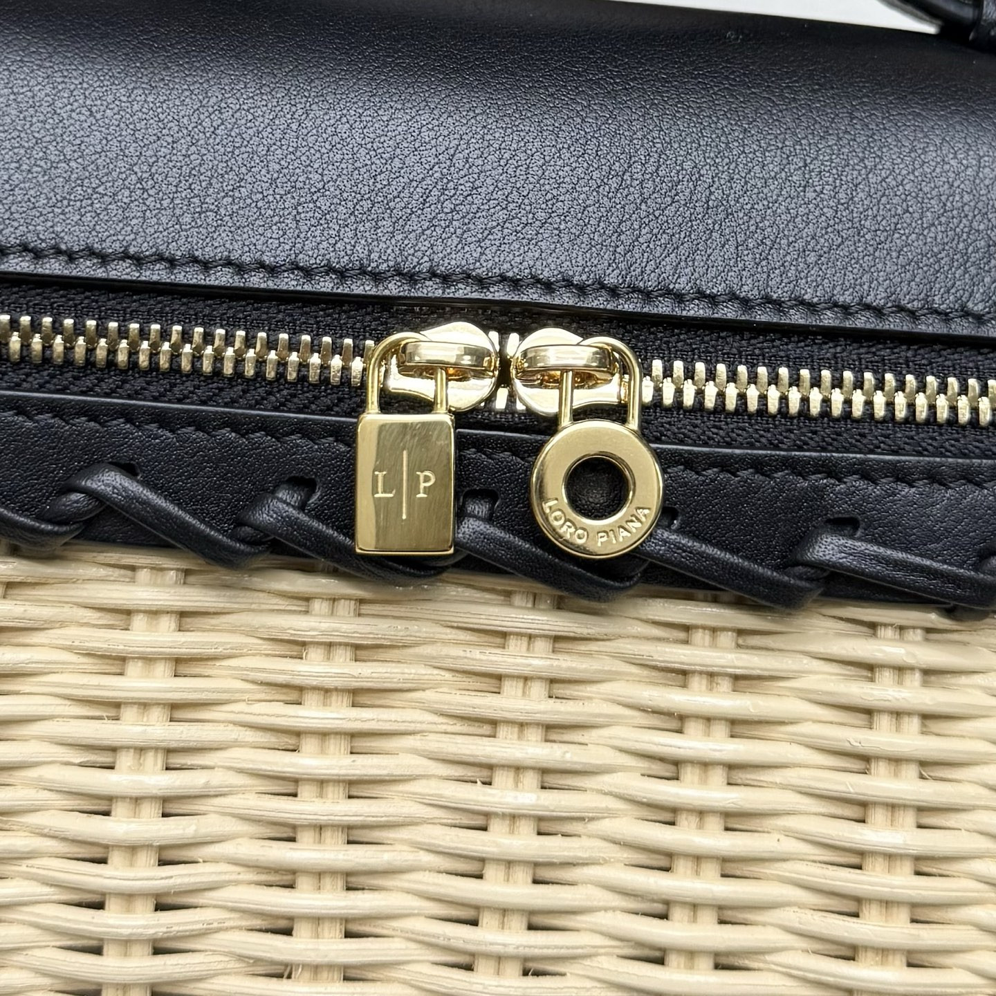 Loro Piana Extra Pocket L19 Wicker Bag 19 x 11.5 x 7cm