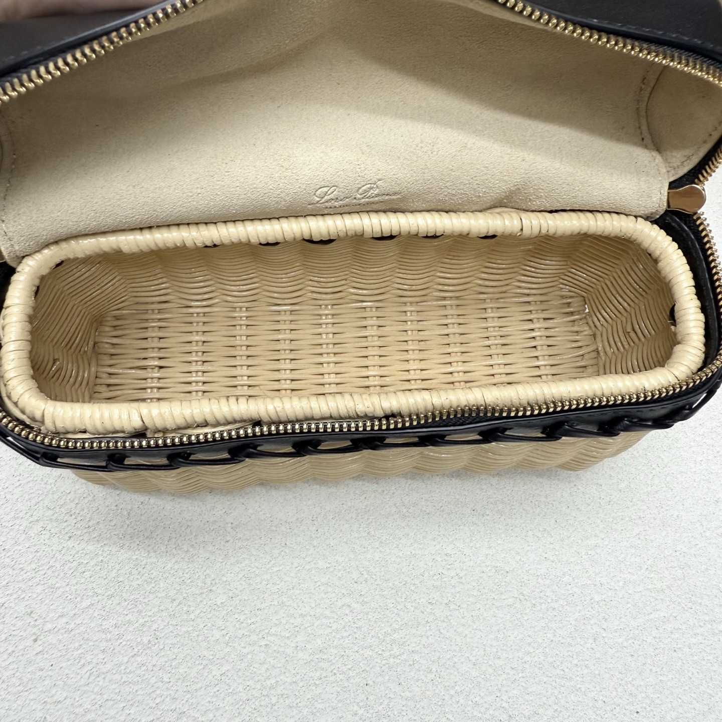 Loro Piana Extra Pocket L19 Wicker Bag 19 x 11.5 x 7cm